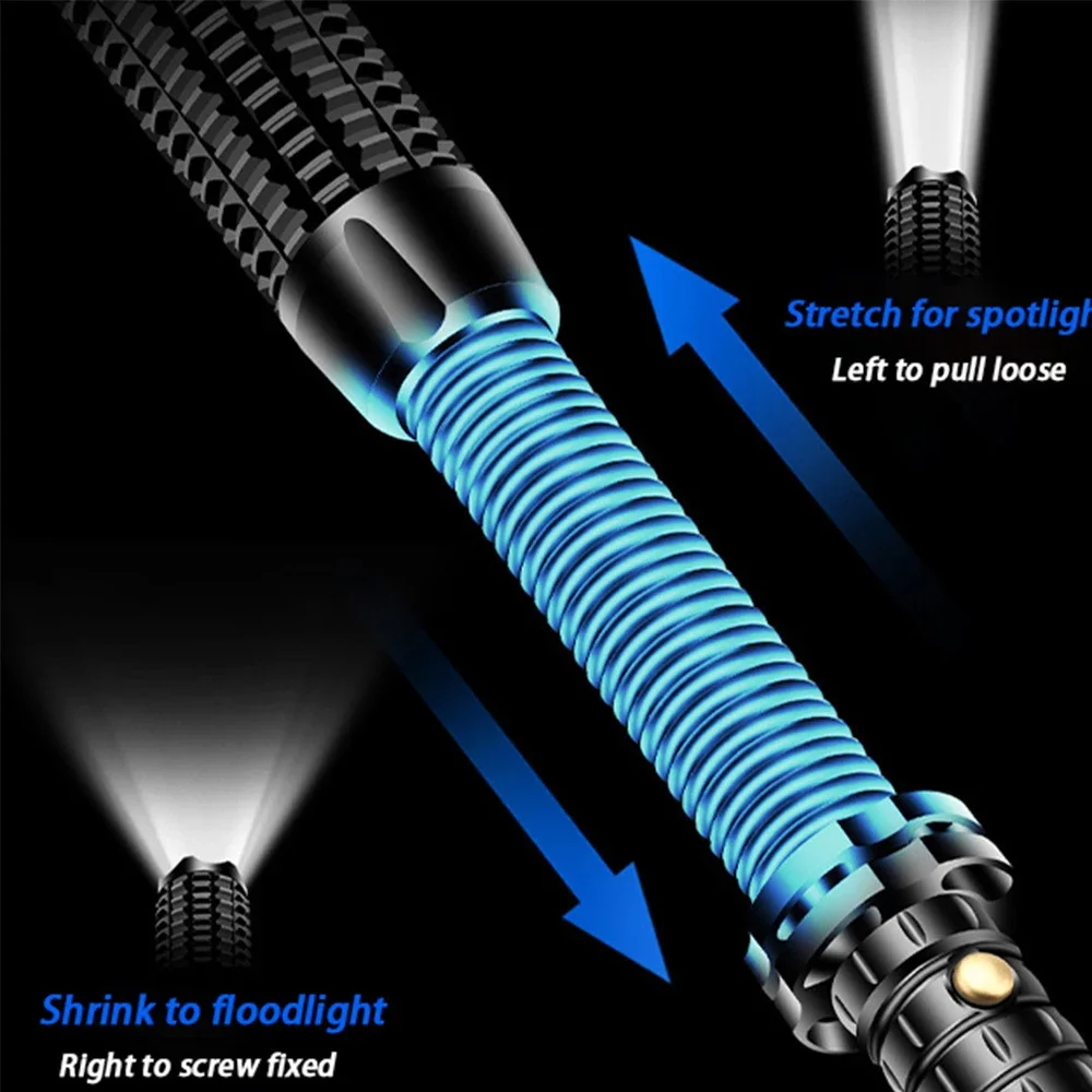 Batte de Baseball lampe de poche LED en alliage d'aluminium focalisable Zoomable Super lumineux auto-défense maace lumière bâton tactique torche d'urgence