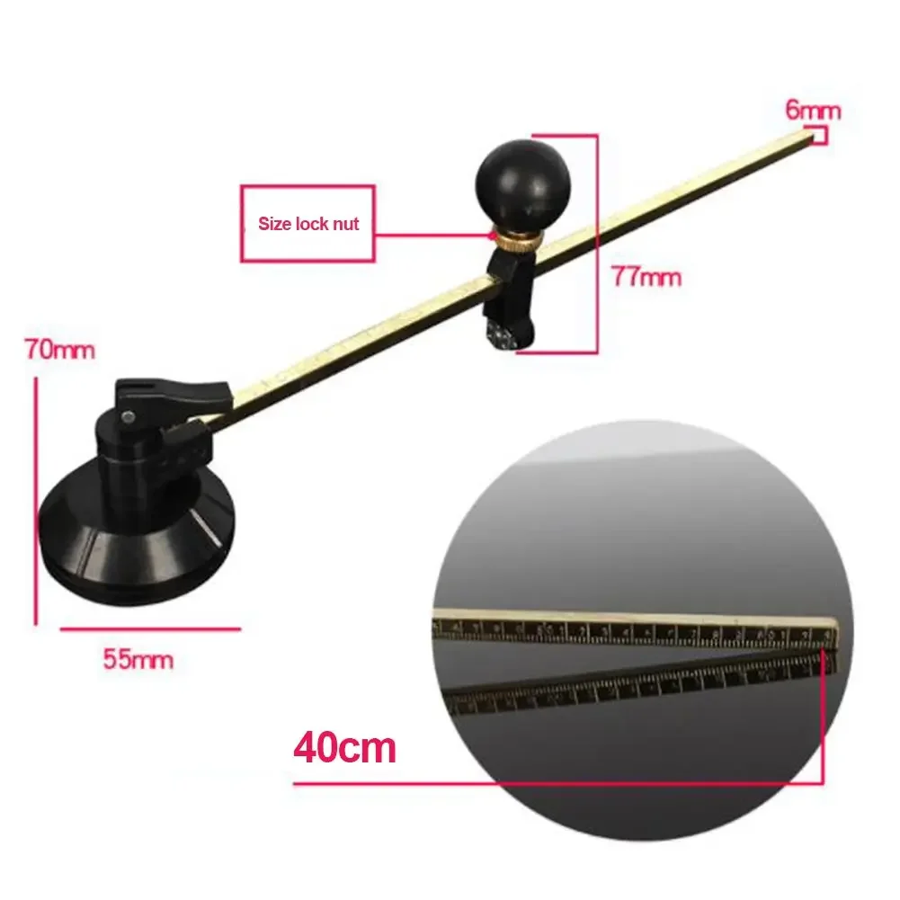 40-100cm 유리 커터 6 휠 나침반 원형 절단 흡입 컵 원형, 전문 유리 병 커터 절단 도구