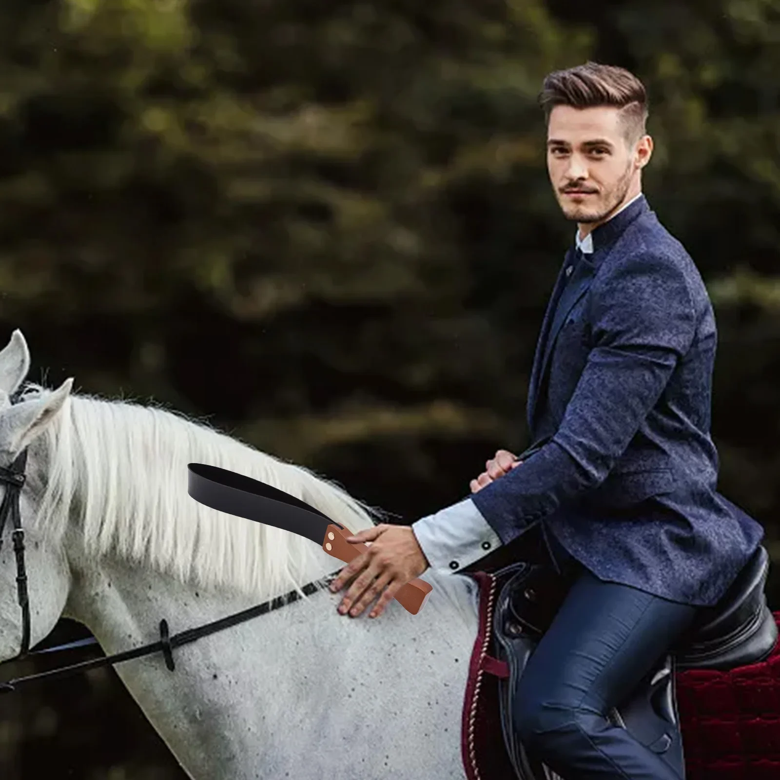 หนังขี่ Crop แส้แส้หนัง Paddle Anti-Slip ไม้ Handle ขี่ Crop สำหรับม้ากลางแจ้ง Lash อุปกรณ์