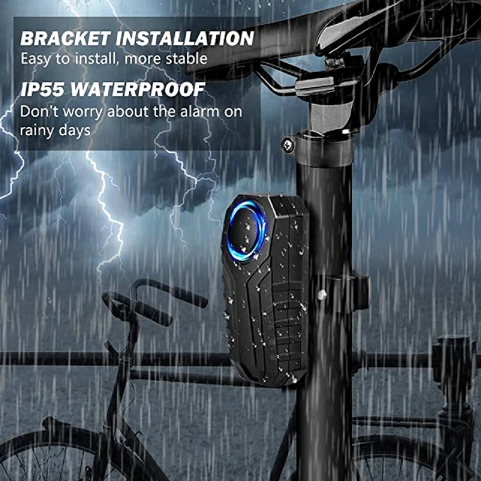 ELECTOP ไร้สายจักรยานปลุกรีโมทคอนโทรลกันน้ํา 110dB Anti-Theft รถจักรยานยนต์ไฟฟ้าสกู๊ตเตอร์จักรยานป้องกันความปลอดภัย