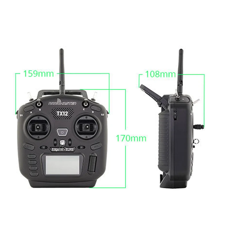RadioMaster TX12 MKII MK2 Mark 2 Radio ELRS/CC2500 EdgeTX OpenTX 16CH transmisor de Control de Radio Compatible con múltiples módulos