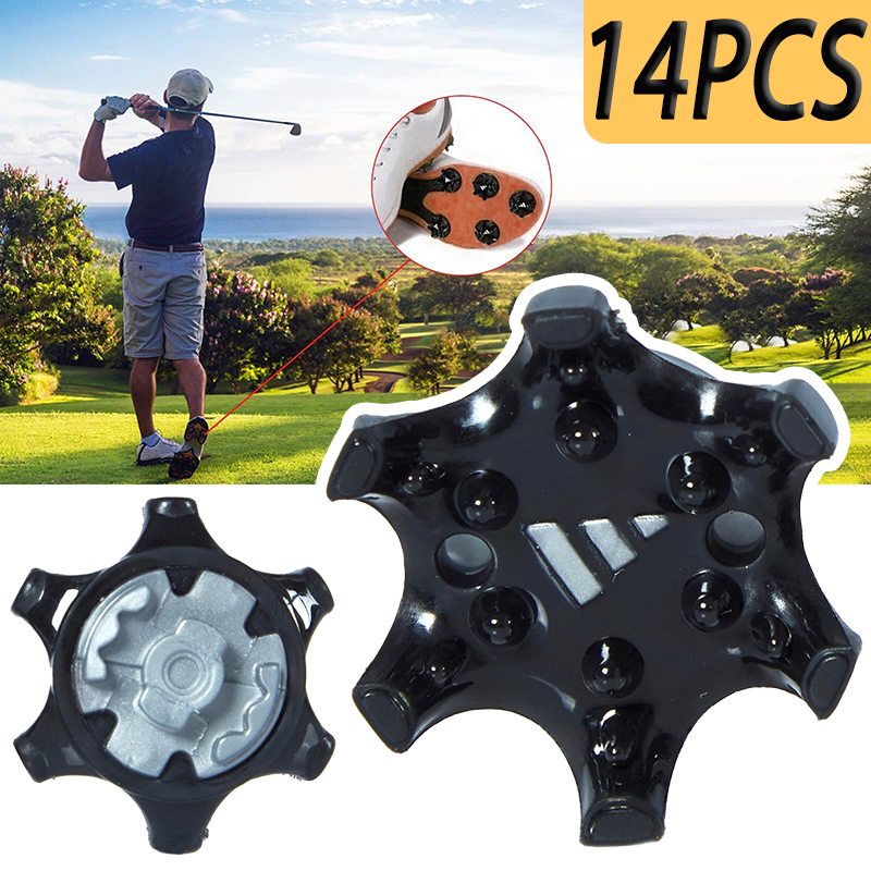 Puntas de zapatos de Golf de 14 piezas, accesorios de entrenamiento de Golf, con tornillo de repuesto, sistema de tacos de giro rápido