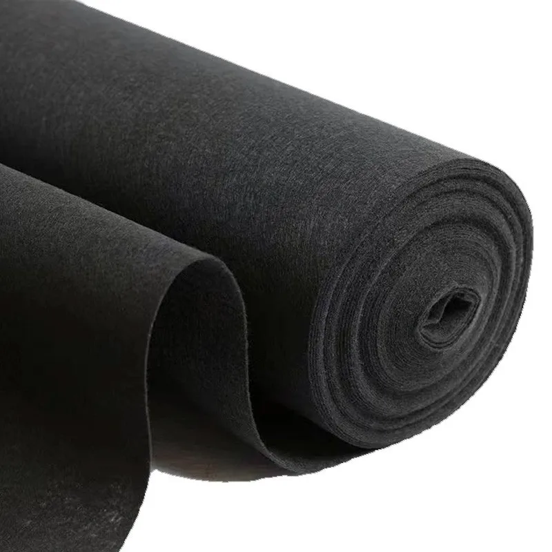 Scatola di fiori da giardinaggio geotextile lunga nera da 0,5 m * 2 m foderata con tessuto di supporto separato al pavimento Coperta per la cura del pavimentazione Geotextiles