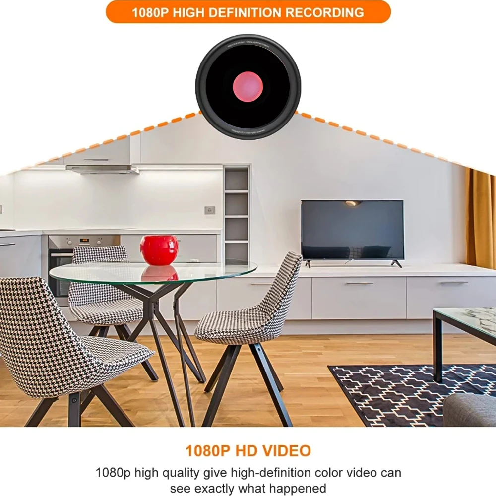 ミニワイヤレスIPカメラ,1080p HD, DIY,wifi,IP,ホームセキュリティ最小,盗難防止,リアルタイムビデオレコーダー,リモートビュー