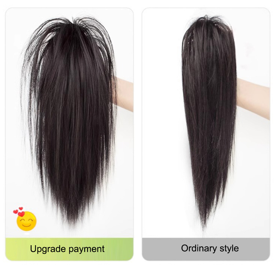 สังเคราะห์สั้นตรง Claw คลิปต่อผมหางม้า 16 นิ้วหางผมปลอมสําหรับผู้หญิงหางม้าสีดําสีน้ําตาล Hairpiece