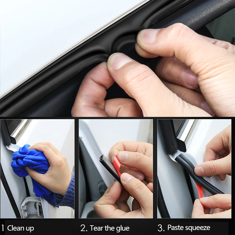 Seametal 車のゴムシールステッカー遮音シールプロテクターウェザーストリップ車のドアシールストリップ 4 メートル/5 メートル/16 メートル/25 メートル B 形状