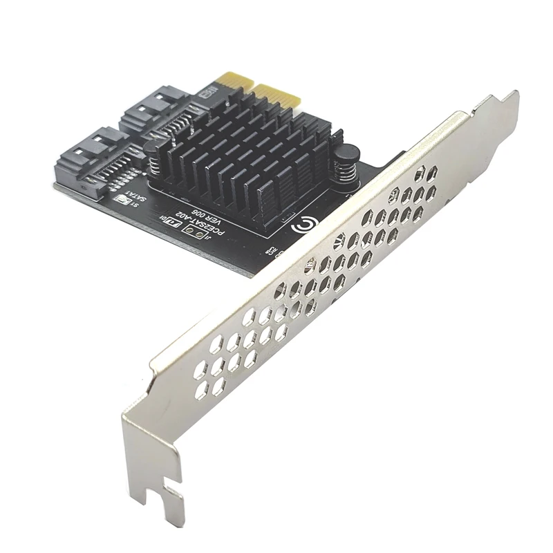 Tarjetas PCI-E SATA 1X 4X 8X 16X PCI-E PCI Express a SATA 3,0 placa adaptadora de expansión SATA III de 2 puertos de 6Gbps con chip ASMedia 1061
