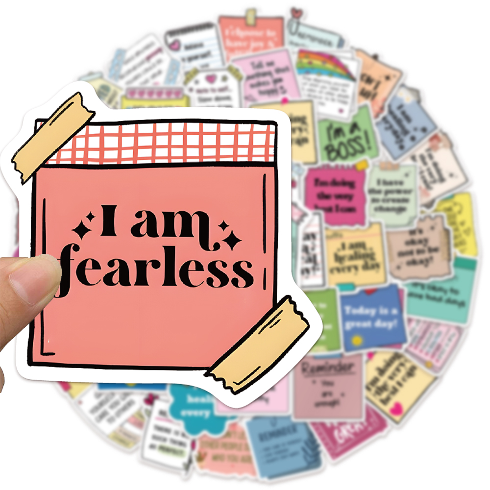 50PCS Selbst affirmation Ermutigung Slogans Graffiti Aufkleber DIY Telefon Fällen Laptop Wasser Tassen Wasserdichte Aufkleber