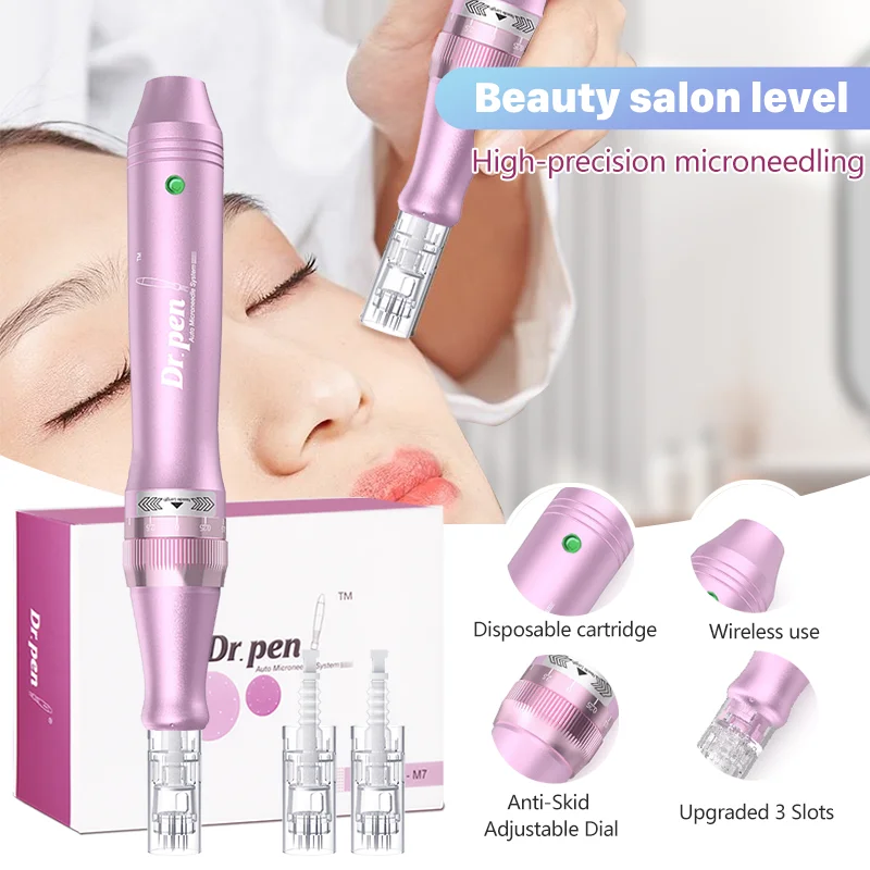 ดร.แท้ ปากกา Ultima M7 10 ชิ้นเข็ม Multi - function Facial Mesotherapy Micro Skin ไร้สายไฟฟ้า Derma อุปกรณ์ความงาม