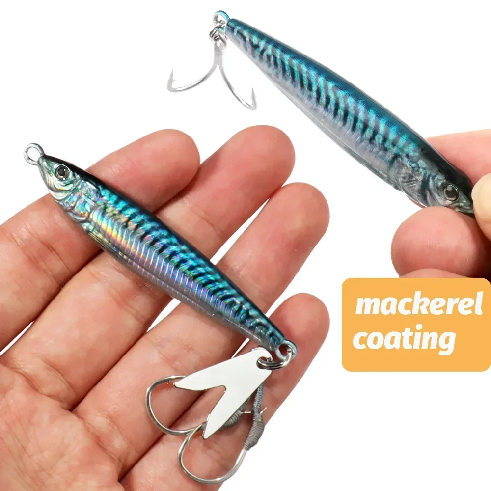Metallo Jig Bait 20g 30g 40g Spinner Affondamento 3D Occhio Colore Laser Spinning Gear Luring Cast Attrezzatura da pesca Lama Gancio Pesca VIB Lure