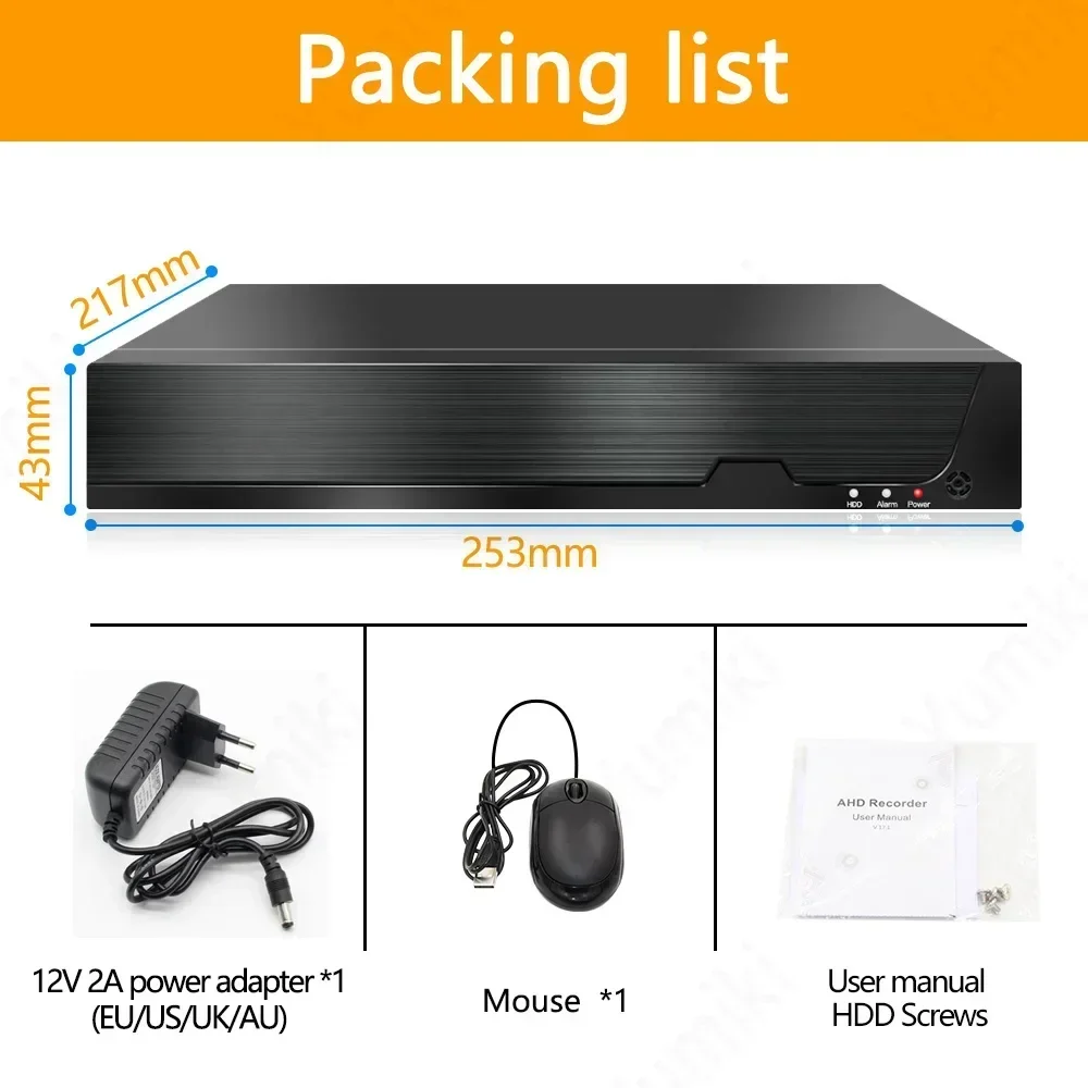 CCTV DVR 4 канала/8 каналов 1080N AHD DVR цифровой видеорегистратор 6 в 1 гибридный видеорегистратор 1080P NVR охранное наблюдение xmeye P2P