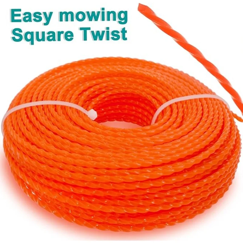 Reemplazo de carrete de corte de alambre de nailon envuelto para cortadora de césped para alambre de recortadora, adecuado para recortadora de cuerda fina de 3mm, 15M y 2,4mm y 15M