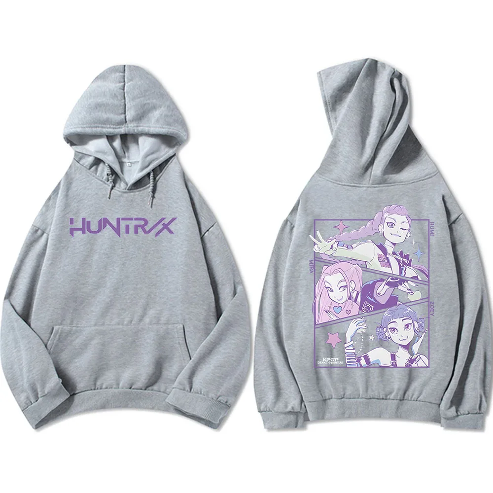 Sudaderas con capucha para hombre y mujer, sudaderas con gráficos de película KPop Demon Hunters, jerséis cálidos con capucha de lana, Top con estampado de Sudadera a la moda para hombre 2025