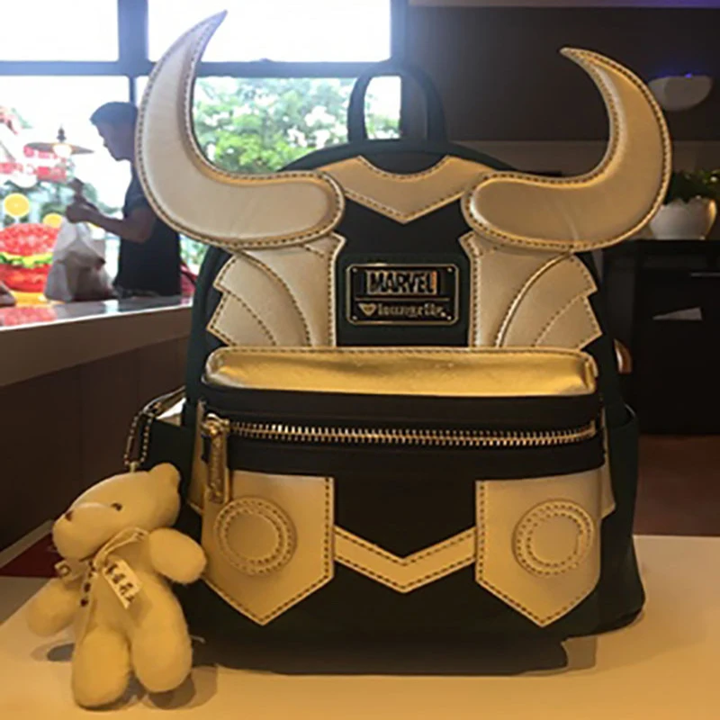 Sacs de cosplay classiques Marvel Loungefly Loki pour femmes, sac à main à double sangle initié, mini sac à dos