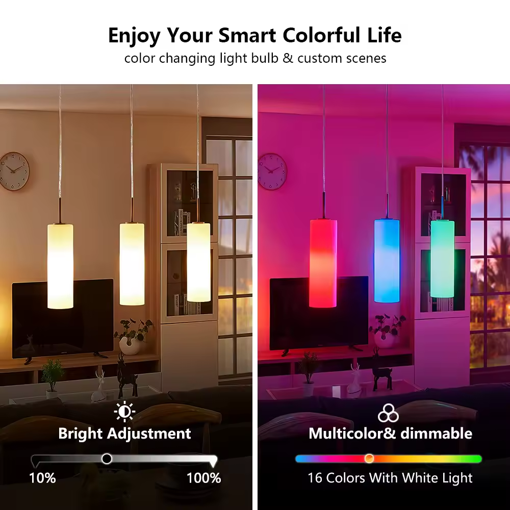 16 Color RGB Colorful Infrared Remote Control Bulb 24 Key Remote Control Spotlight Color Changing Party Atmosphere Light