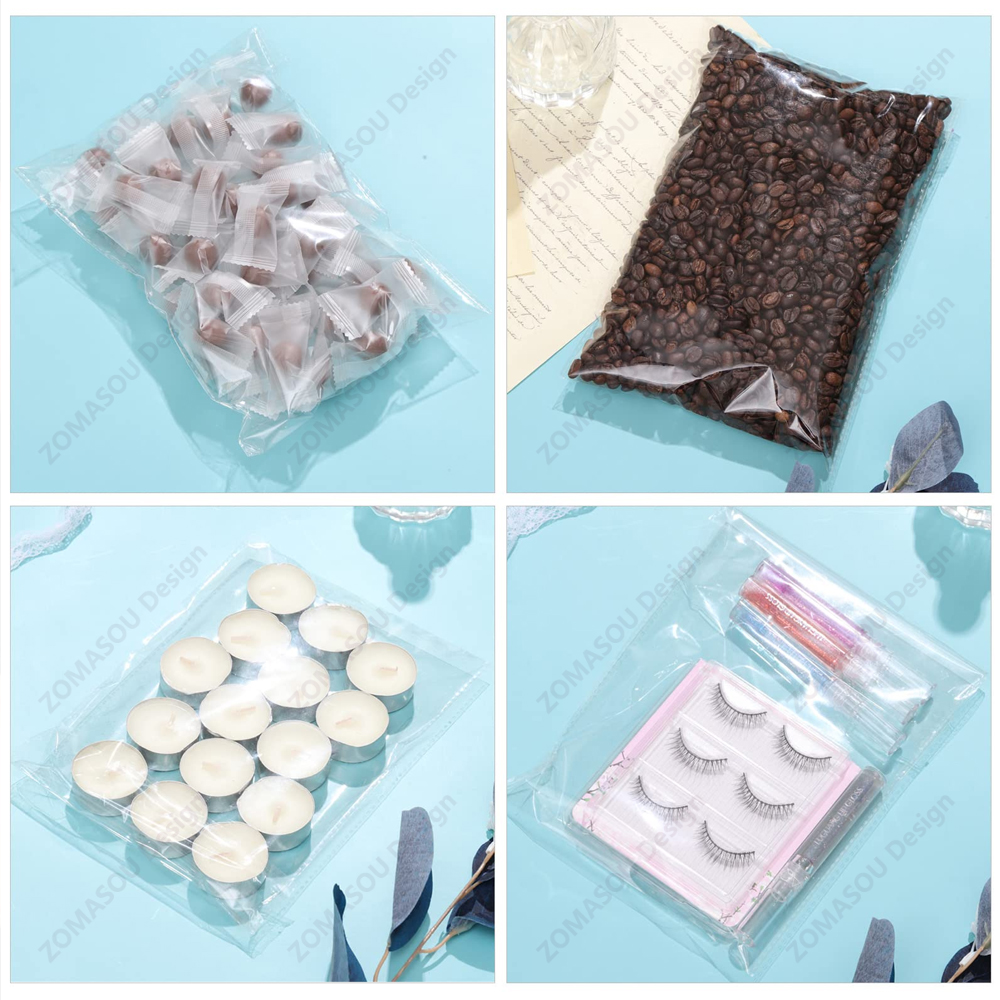 1000-100 Uds OPP bolsa de plástico transparente autoadhesiva bolsas de celofán transparentes autoselladas para joyería regalo galleta embalaje de dulces