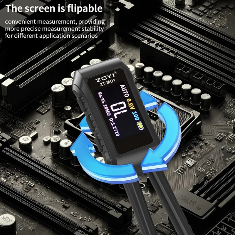 ZOYI ZT-MD1 ดิจิตอลสมาร์ท Tweezer LCR SMD ESR เครื่องทดสอบความต้านทาน Capacitance ตัวเหนี่ยวนําไดโอดทดสอบการแก้จุดบกพร่องซ่อมเครื่องมือ