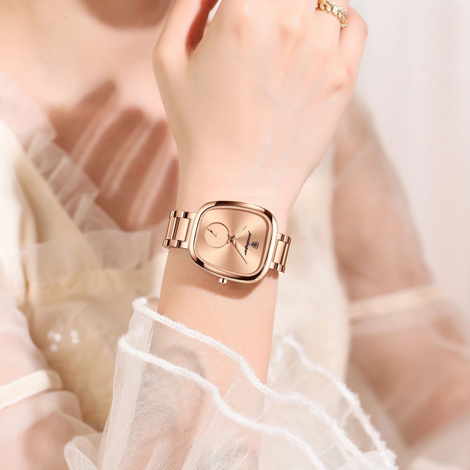 Reloj POEDAGAR de lujo para mujer, reloj resistente al agua de acero inoxidable para mujer, relojes de cuarzo a la moda para mujer, reloj elegante y sencillo para mujer