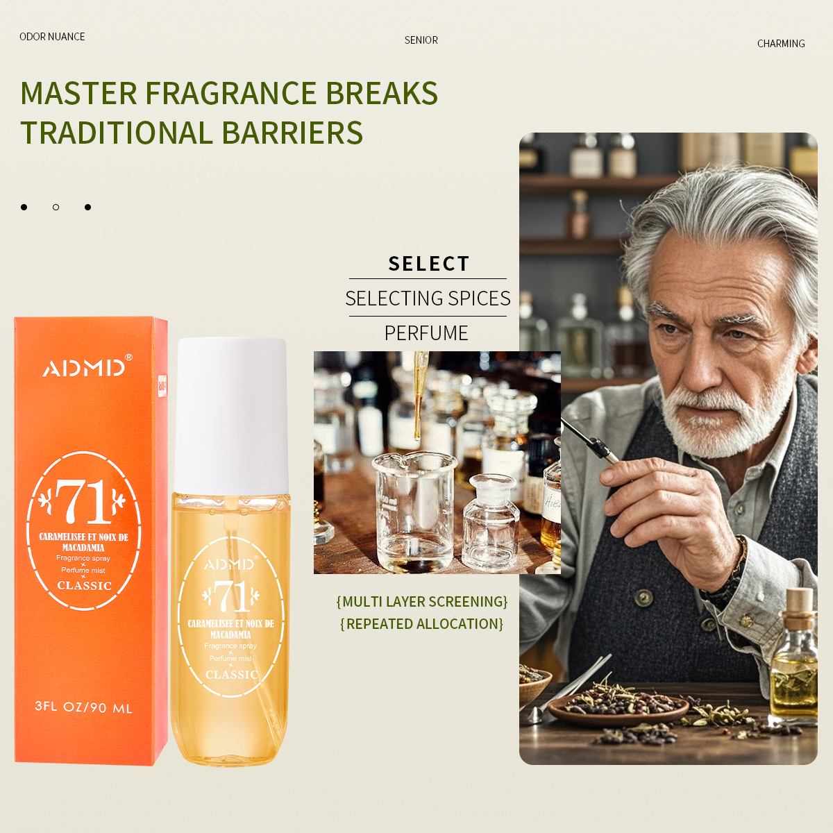 Perfume digital brasileiro perfume corporal fragrância spray perfume corporal sem álcool fragrância de longa duração 90ml