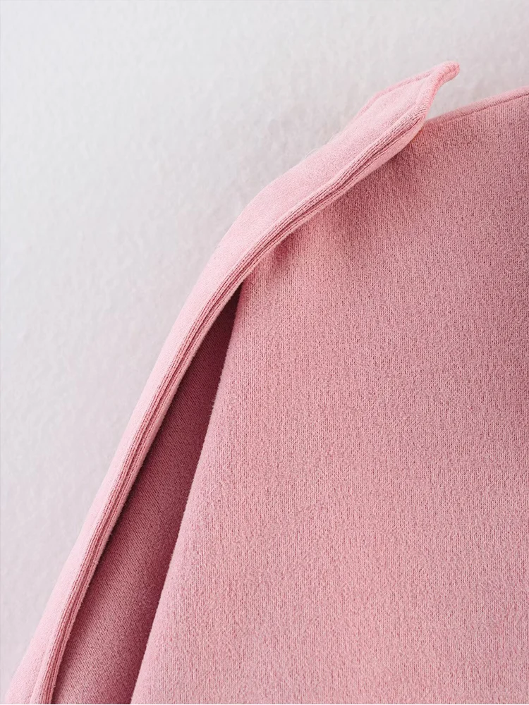 TFMLN, chaqueta Bomber de gamuza para mujer, nueva moda de primavera, abrigo Bomber liso de gran tamaño con cremallera de manga larga, ropa de calle elegante para mujer 2025