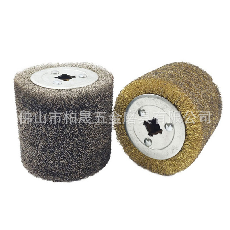 Roda De Desenho De Aço Inoxidável, Metal Deburring Pano, Lã, Nylon, Máquina De Desenho, Fio De Aço Fino, Roda De Polimento, Fibra De Algodão