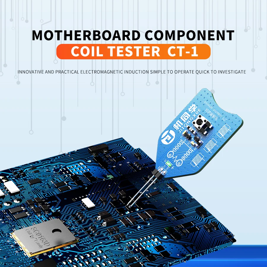 JTX CT-1 тестер катушек материнской платы, детектор индуктора, инструмент для ремонта ПК, электромагнитная индукция, быстрая проверка неисправностей