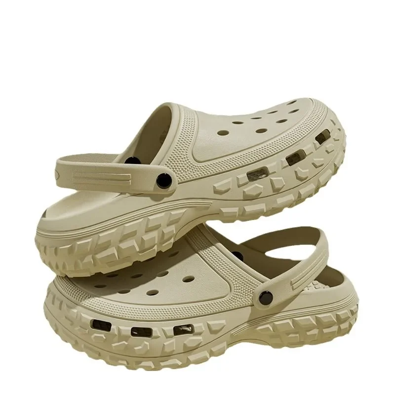 Men Platform Sandals 2025 Summer Closed Toe Non-slip Beach Sandals Woman Lightweight Soft Bottom Non-slip Sandalias for Home