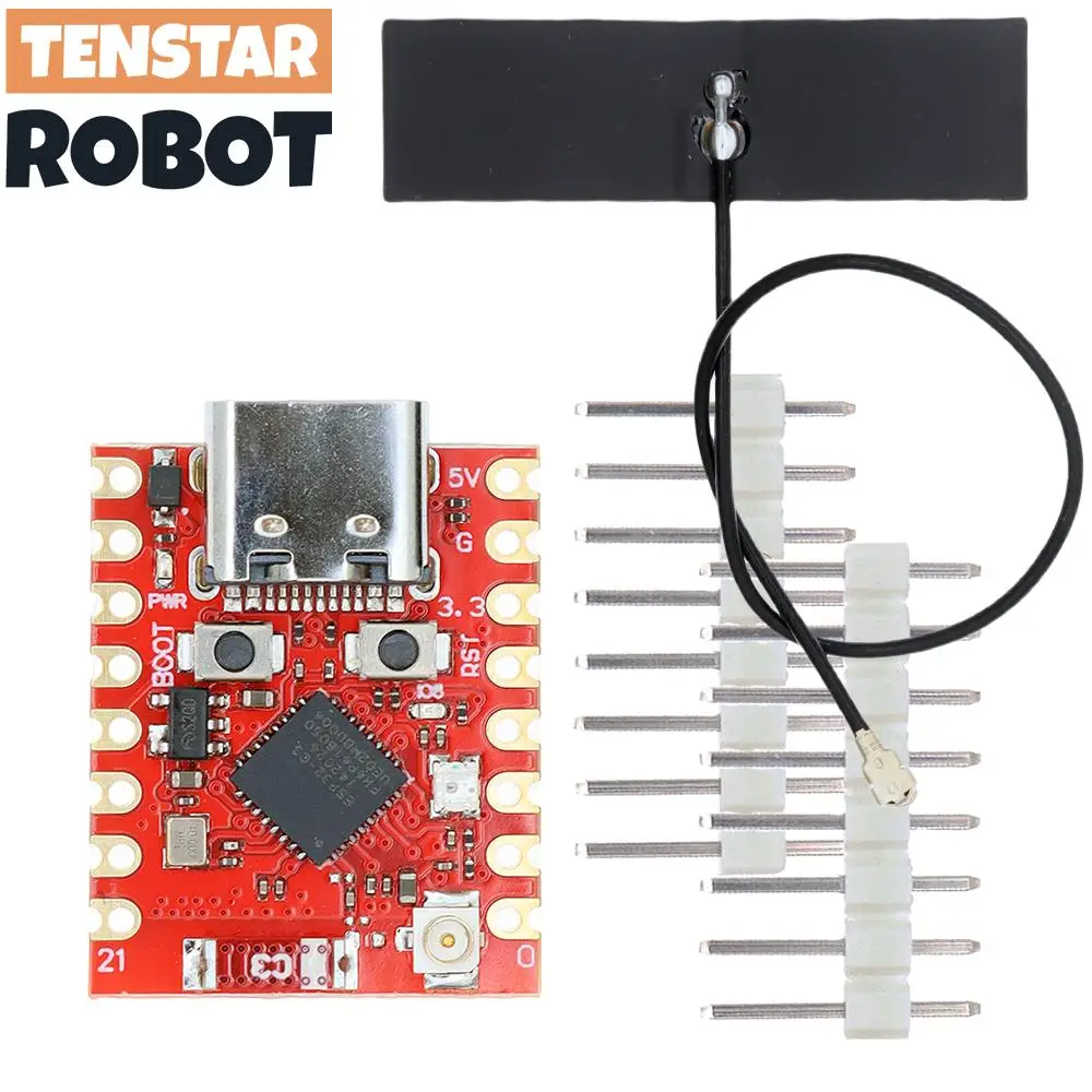 Placa de desarrollo TENSTAR ESP32-C3 Supermini Plus WiFi Bluetooth ESP32 C3 Super mini V2.0 Tablero rojo