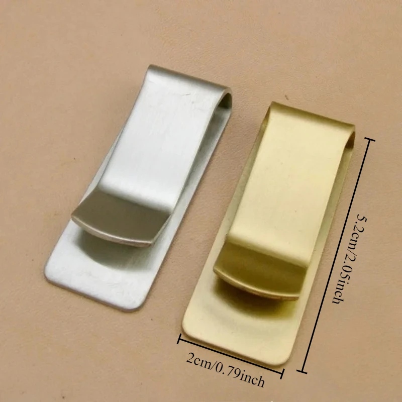 Tasca sottile in acciaio inossidabile da uomo con fermasoldi, portafoglio, ID, carta di credito, porta dollaro aziendale, morsetto per banconote in metallo