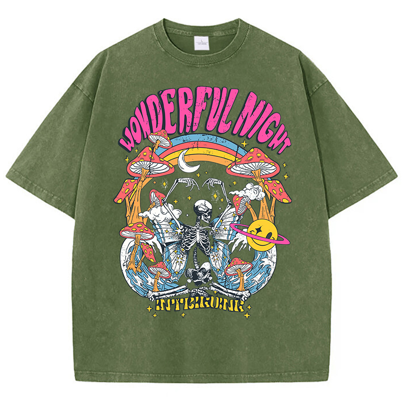 Футболка женская хлопковая оверсайз с принтом в виде бабочки