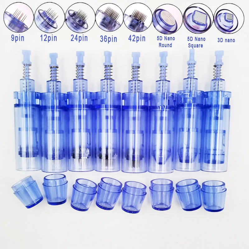 10/50/100pcs Dr.pen A1 A6 M5 M7 N2 E30 A10 MYM เข็มตลับหมึก Bayonet สำหรับ Dermapen 9/ 12/ 24/ 36/ 42/ NANO PIN drpen เข็ม
