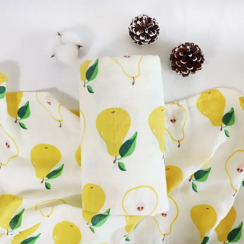 Cobertor De Musselina De Bebê De Algodão De Bambu Macio, Super Envoltório Swaddle, Carrinho Infantil, Capa De Enfermagem, Toalha De Banho, 120x120cm