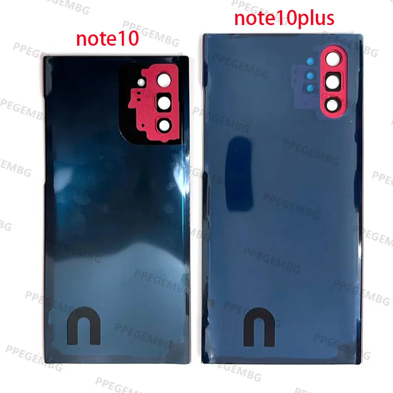Zurück Glas Ersatz Für Samsung Galaxy Note 10 N970 note 10 plus N975 Batterie Abdeckung Hintere Tür Gehäuse Fall Kamera objektiv Aufkleber