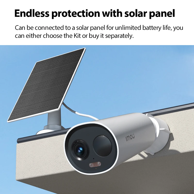IMOU Cell 3C con Panel Solar, cámara WiFi 2K, batería de 5000mAh, inalámbrica IP66, visión nocturna inteligente en Color, cámara de seguridad para el hogar
