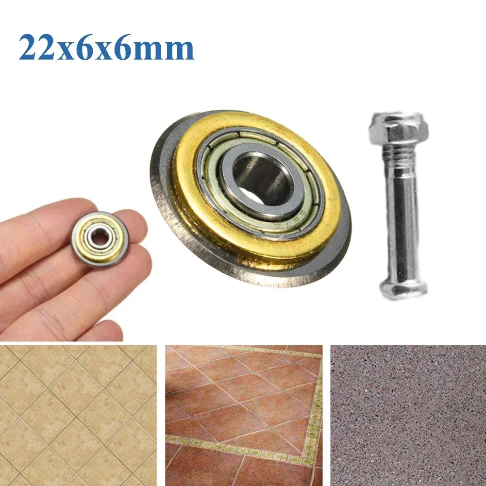 22*6*6mm Rotary Bearing Wheel Replacement Glass Ceramic Tile Cutting Wheel Cutter Spare Manual Tile Brick Cutter Accessories