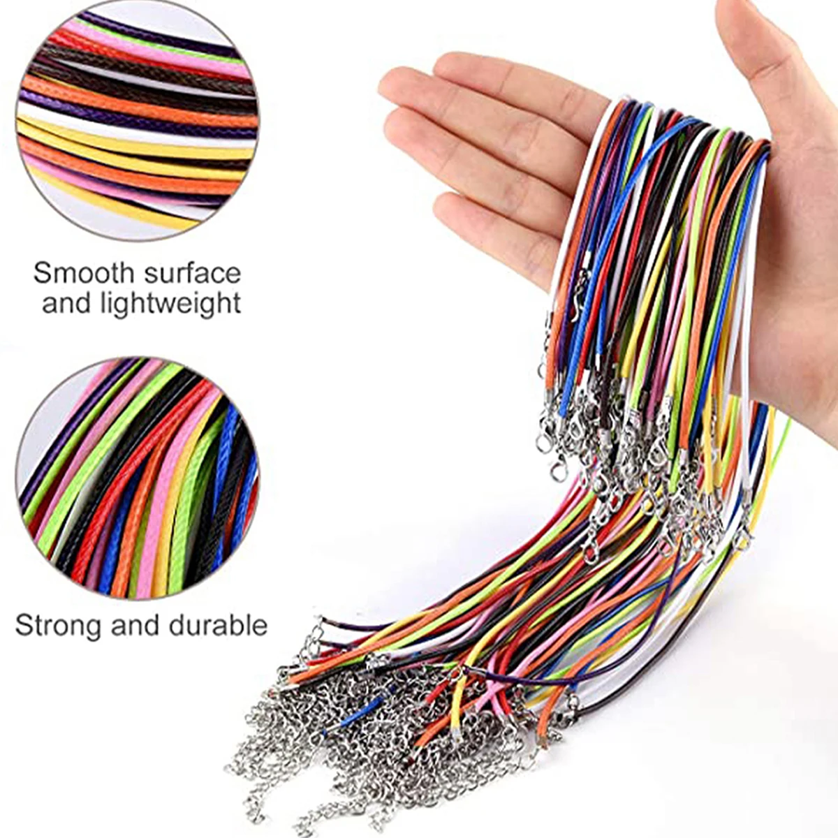 10 pçs/lote correntes de couro falso pulseira gargantilha colar com fecho lagosta diy jóias fazendo descobertas cordão corda 1.5mm