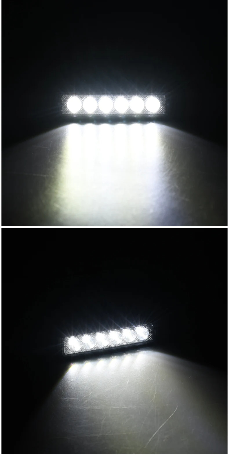 6 LED voiture travail lumière haute luminosité projecteur universel tout-terrain Automobile camion conduite antibrouillard phares DRL conduite lampe 12V