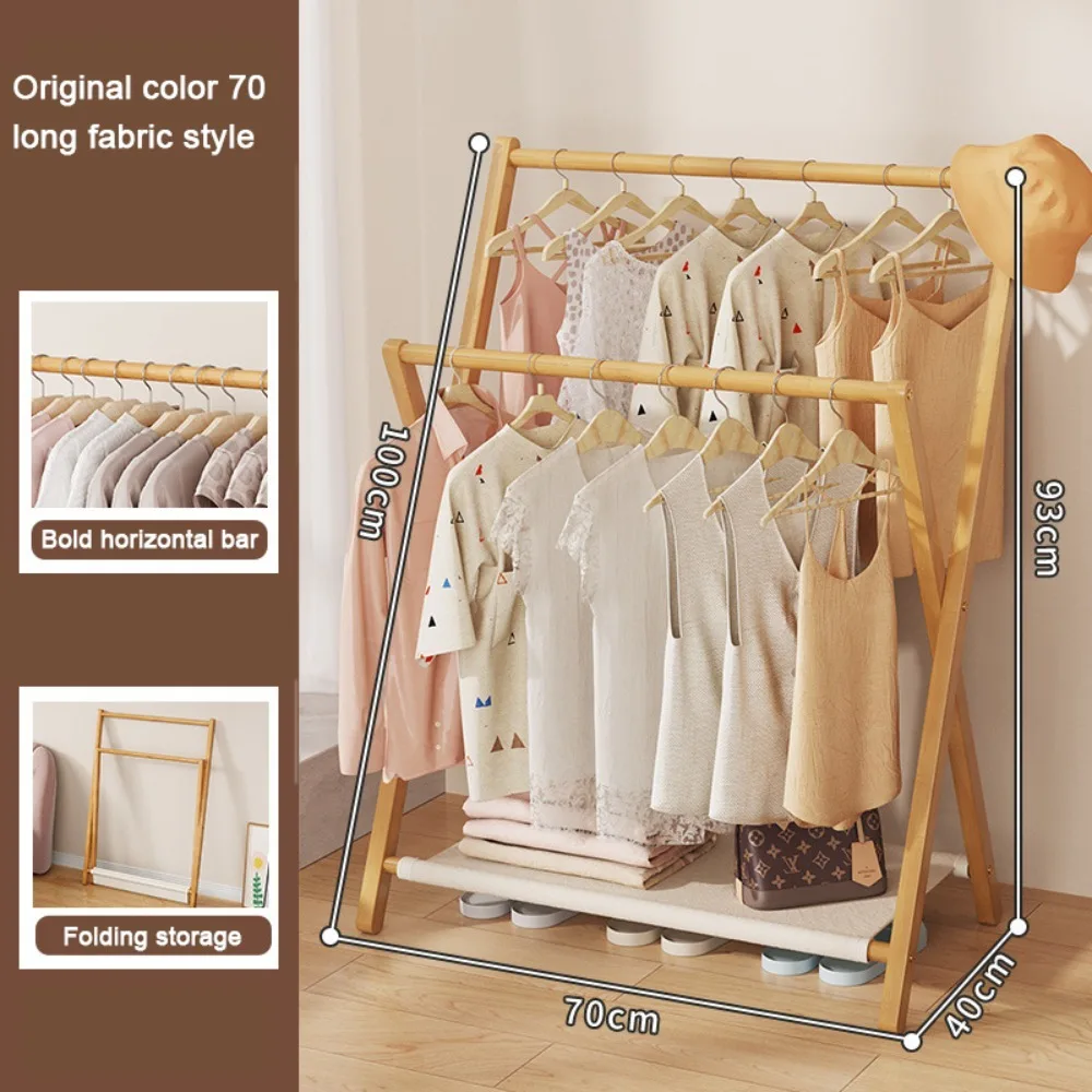 Floor Folding Clothes Hanger Bathroom Hanger Towel Rack Home Multifunction Practical Simple Moistureproof Coat Storage Shelves