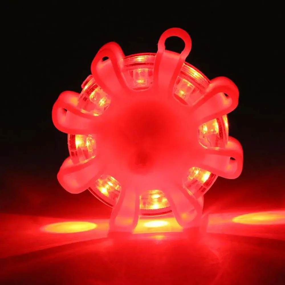 8led flares luzes de emergência na estrada segurança beacon disco piscando aviso flare kit com pisca magnético aviso na estrada