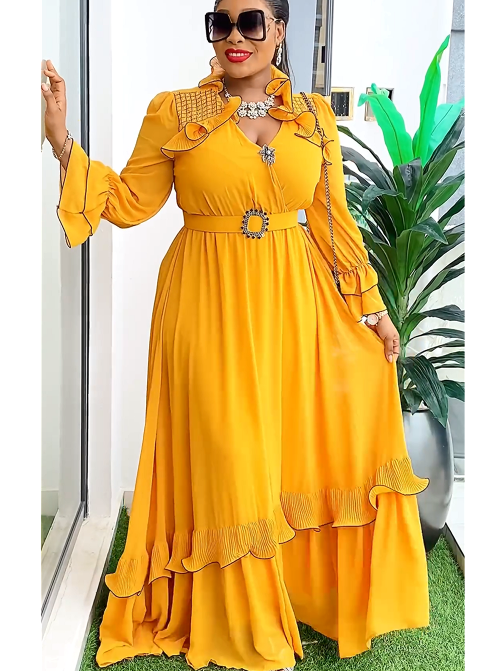 Plus Size Afrikanische Partykleider für Frauen 2025, neue Mode, Dashiki, Ankara, Hochzeitskleider, elegantes Türkei, muslimisches Chiffon-Maxikleid