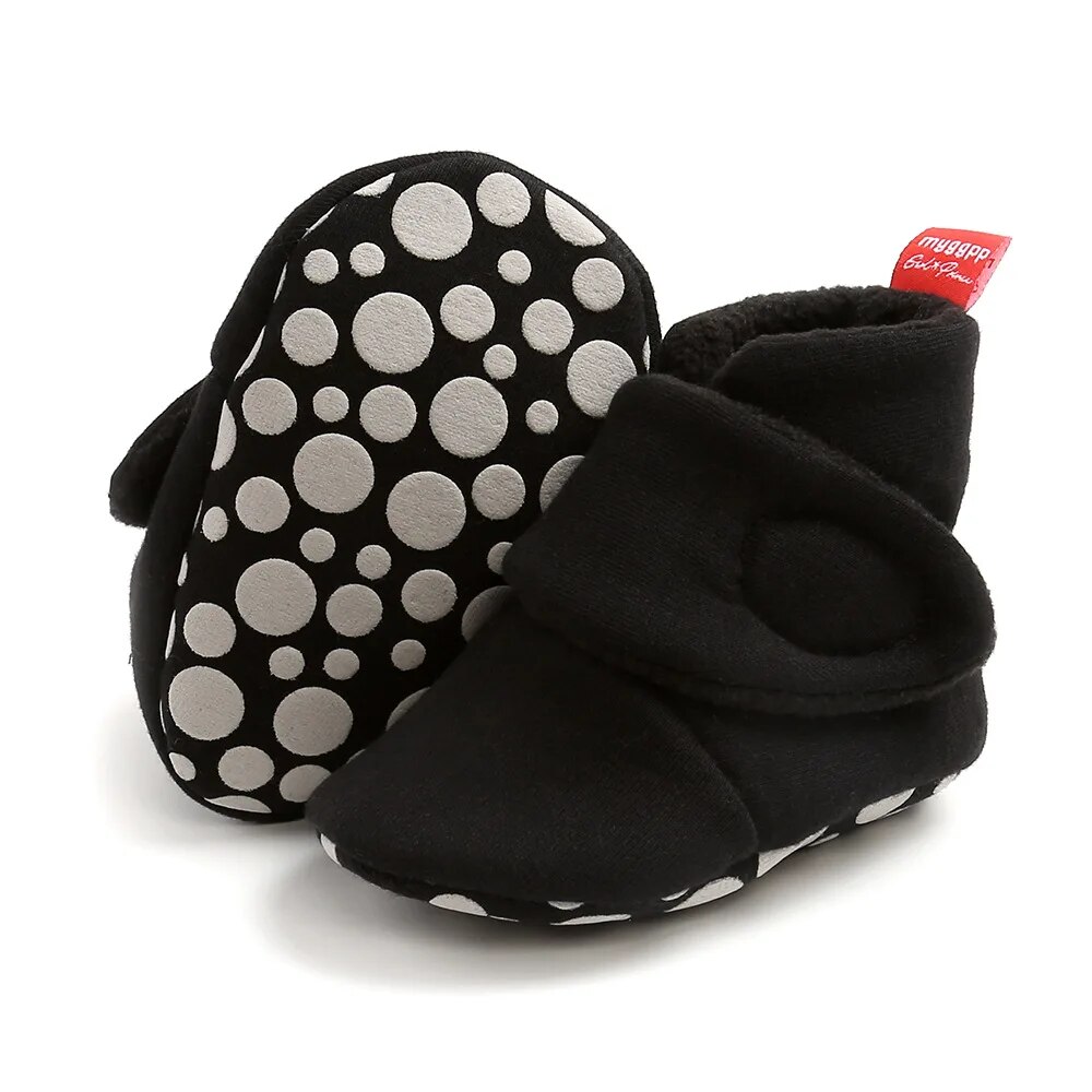 Meckior-zapatos de algodón antideslizantes para bebé, calcetines cálidos, cómodos, ligeros, para gatear, primeros pasos