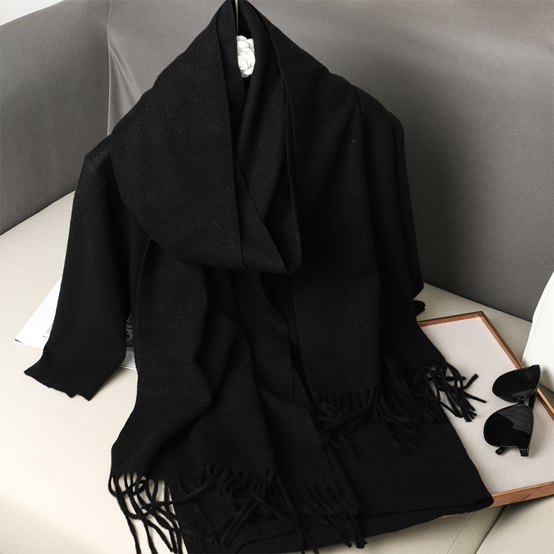 62 cores sólidas mulheres cachecol de inverno quente engrossar xale de caxemira moda ao ar livre luxo borlas pashmina senhora envoltório cachecóis à prova de vento
