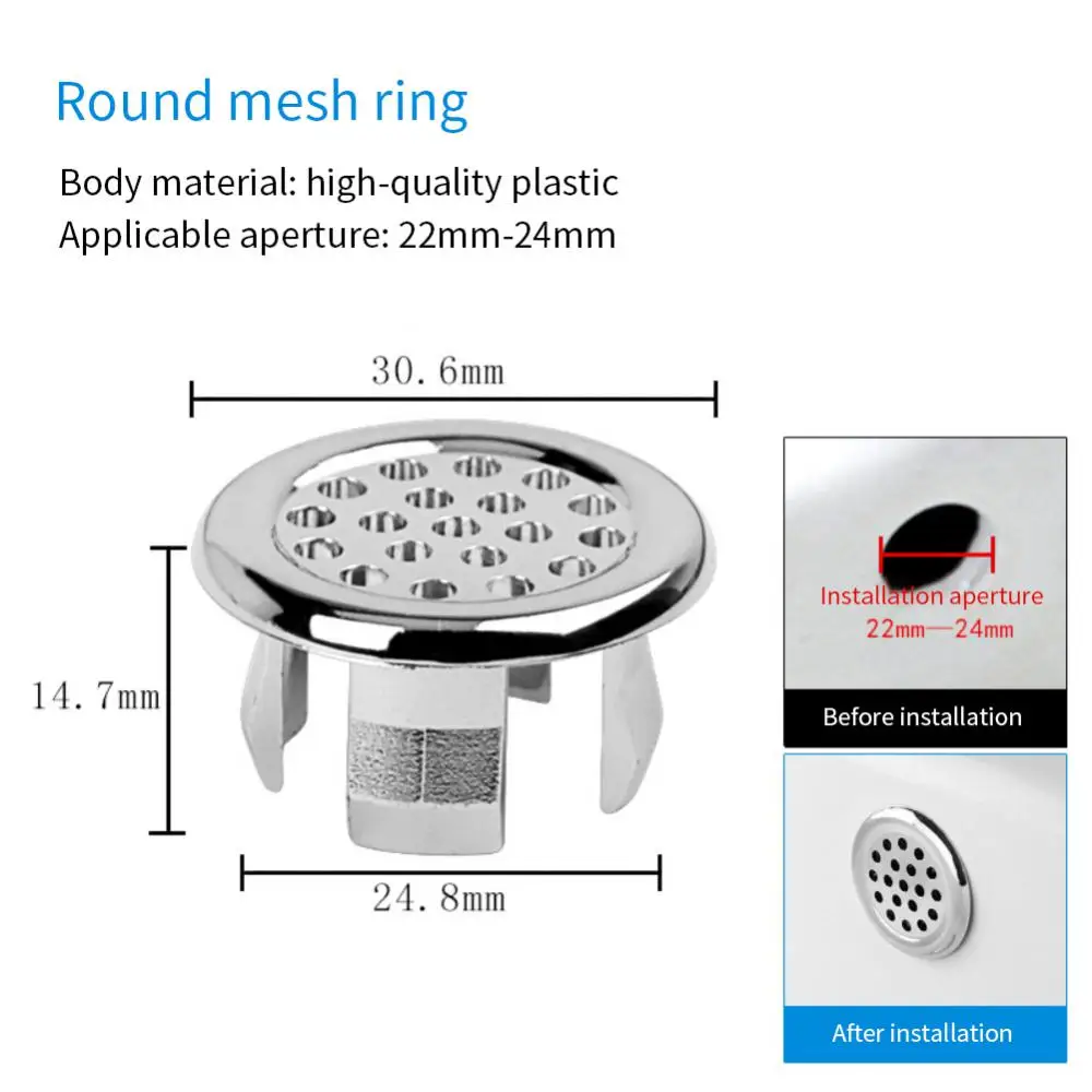1~10PCS Wash Basin Overflow Ring Neatly Decorated Cover Wash Basin Overflow Overflow Plug Plug Spare Sink Basin Plastic Overflow