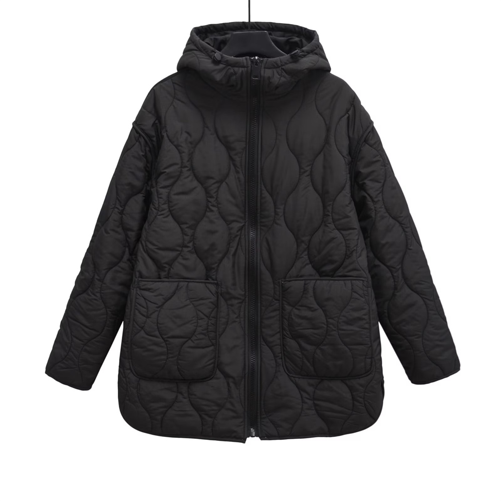 Herfst/Winter Nieuw product Dames nieuwe mode en casual veelzijdige opstaande kraag capuchon katoenen jas