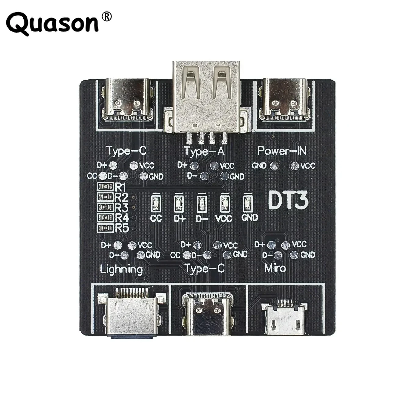 Тестер USB-кабеля DT3, плата обнаружения кабеля передачи данных для IOS Android Micro Type-C, инструмент для тестирования короткого замыкания и выключения