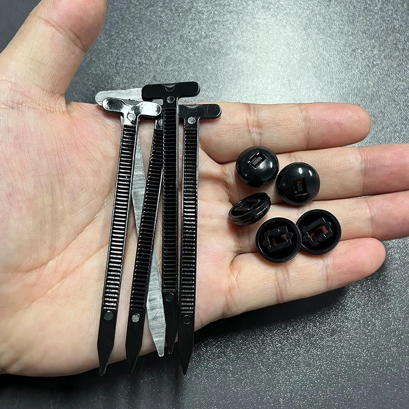 1000/20x Cable Ties Buckle Nylon Auto Fastener Screw Replaceable Car Fenders Trunk Engine Guard Panel Wire Clips Management Tool