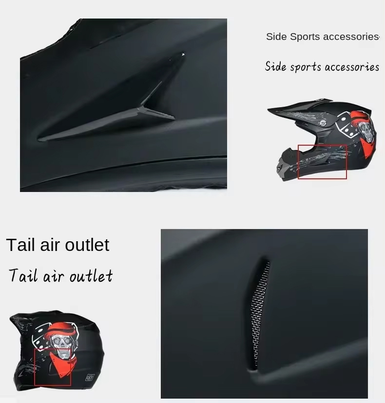 Capacete completo para motocicletas jovens, capacetes de motocross para crianças, proteção de segurança off-road, DOT