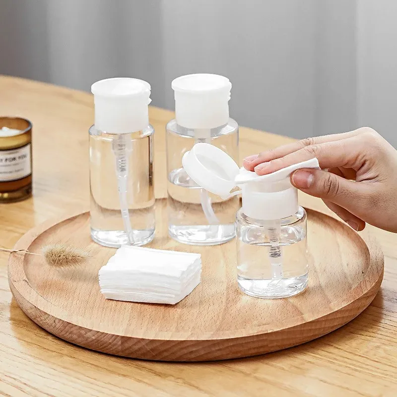 1 bottiglie riutilizzabili imbottigliamento di tipo push bottiglia vuota con pompa per imballaggio di bottiglie per smalto e struccante