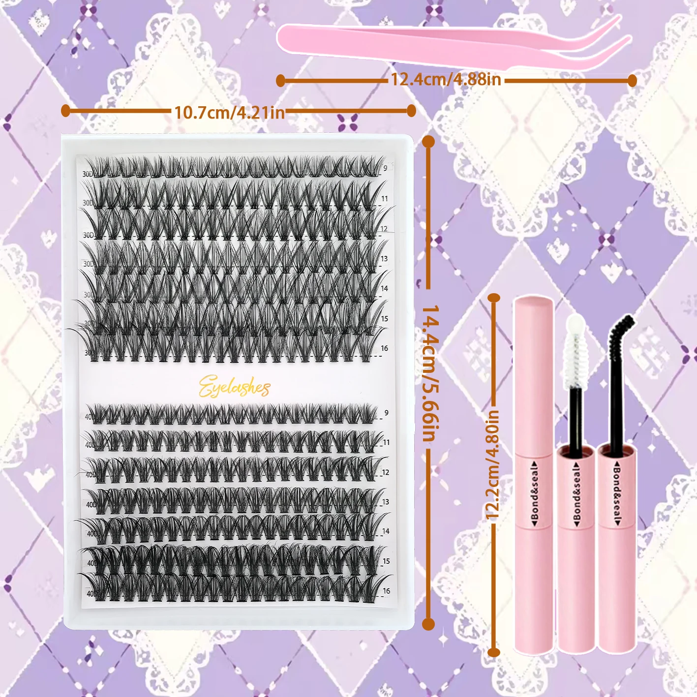 Feather-Light Natural Cluster Lashes Kit – Effortless Daily Glam in Seconds! All-in-One Tool Set for Foolproof Fluttery Looks
