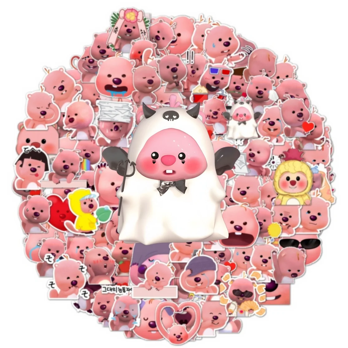 สติกเกอร์การ์ตูนอนิเมะลูปี้น่ารัก 100 ชิ้น สติกเกอร์ตกแต่งไดอารี่ สเก็ตบอร์ด แล็ปท็อป มอเตอร์ไซค์ กันน้ำ ของเล่นเด็ก สติกเกอร์ DIY สุดเท่